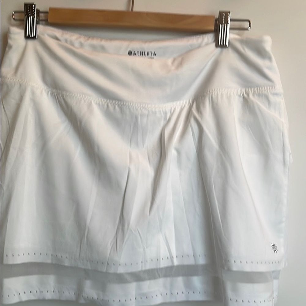 Athleta White Layered Skort